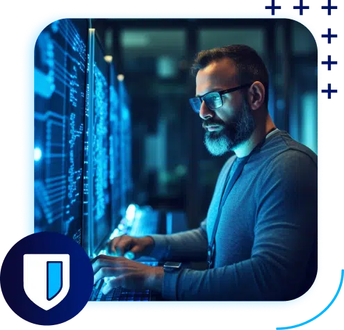 cybersecurity consultant configuring servers